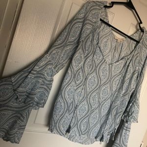 Paisley Bell Bottom Sleeve Blouse